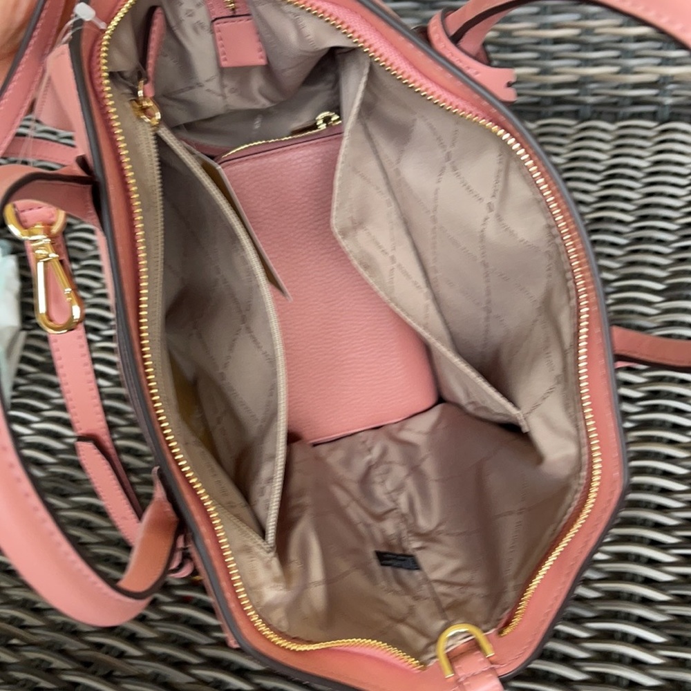 Michael Kors Avril Top Zip Satchel Shoulder Bag & Flat MF Phone Case Wallet - Picture 13 of 16